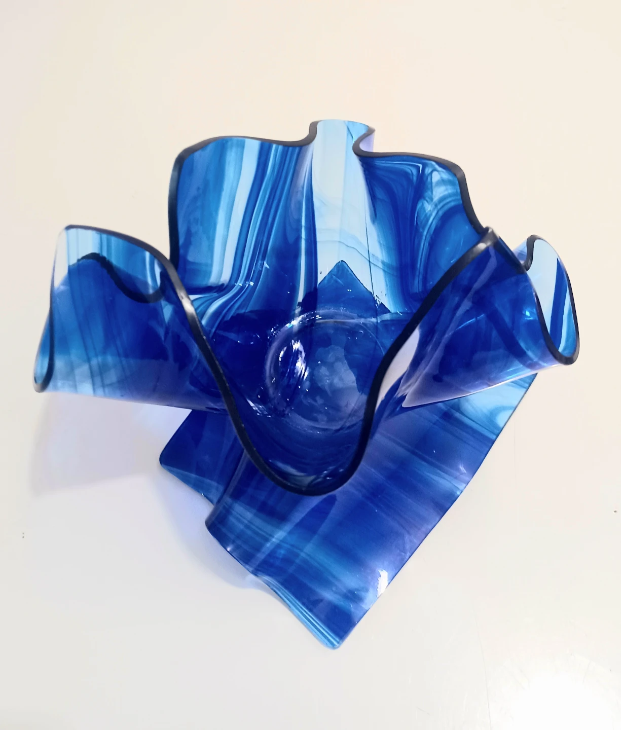 Rare Cobalt Blue Crystal Vase - photo 5