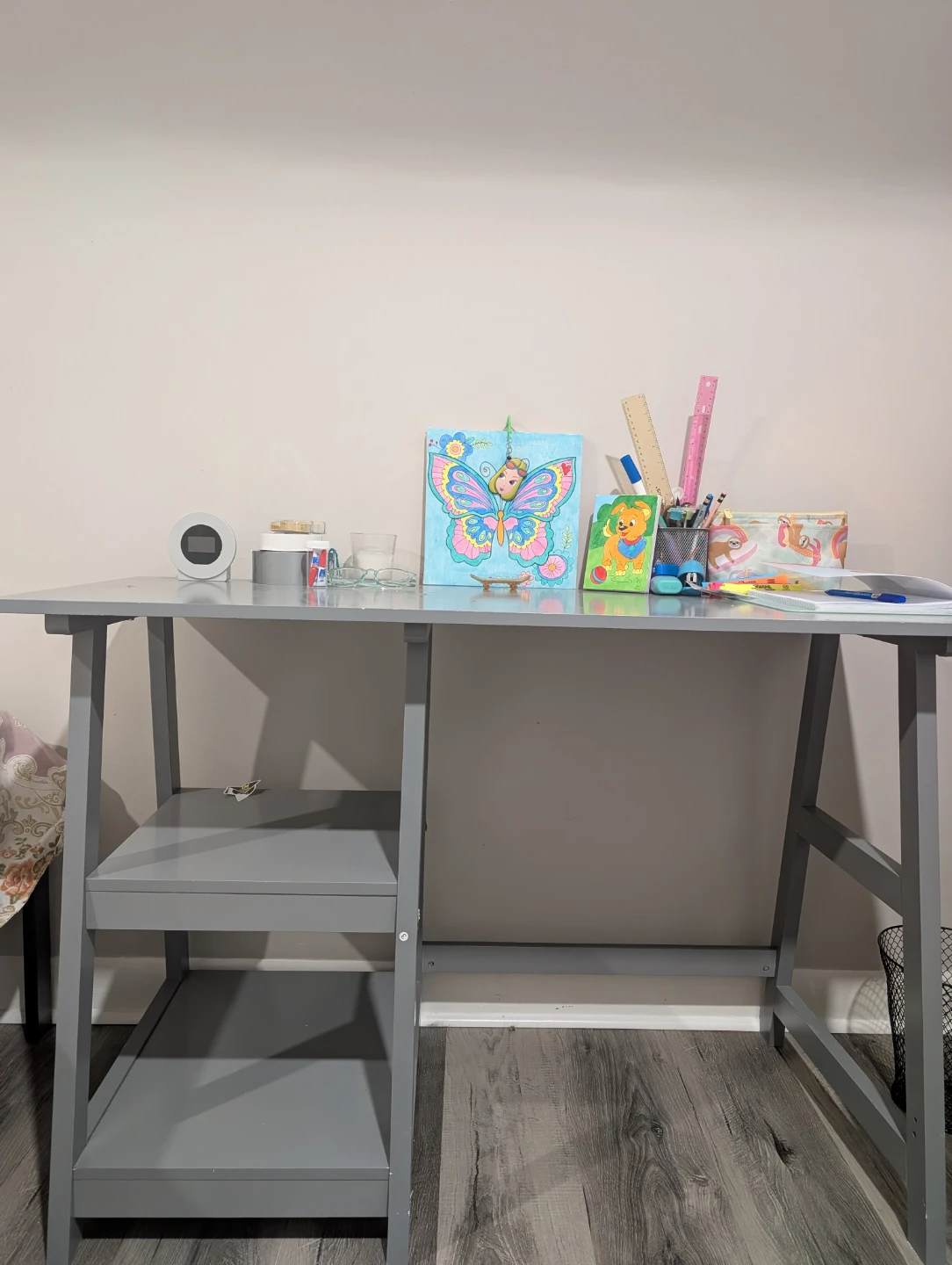 Grey Two-Tier Desk - photo 2