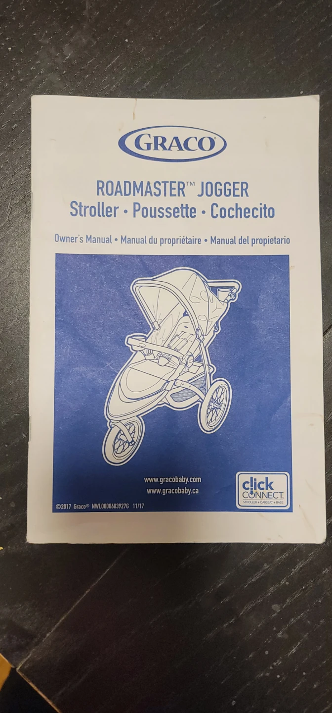 Graco FastAction Fold Jogging Stroller with instructions