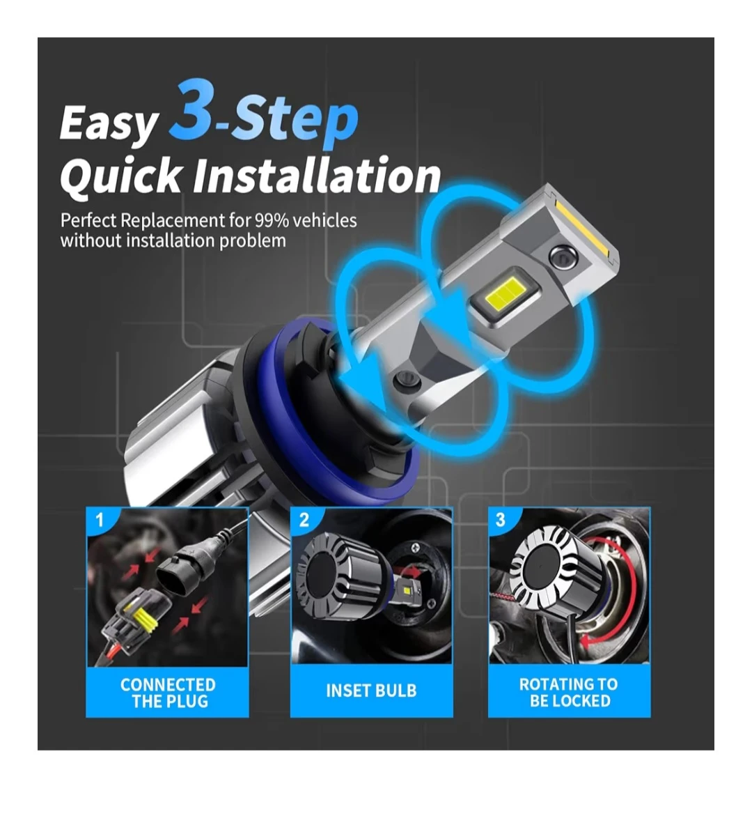 CHEINAUTO LED Headlight Bulbs - photo 5