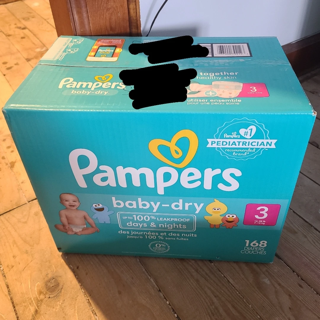 Pampers Baby-Dry Size 3 (168 Diapers)