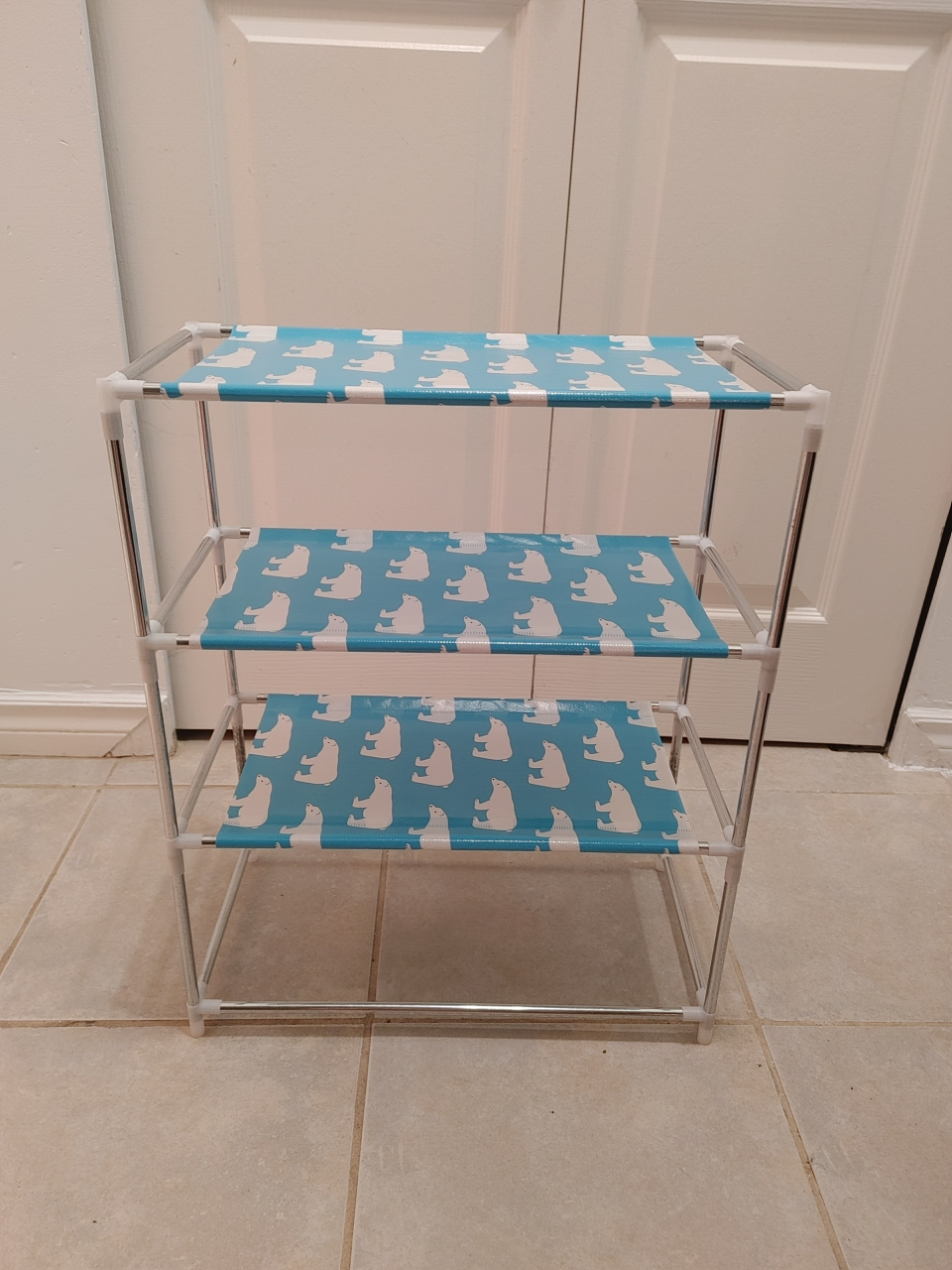 3-Tier Storage Shelf with Polar Bear Print