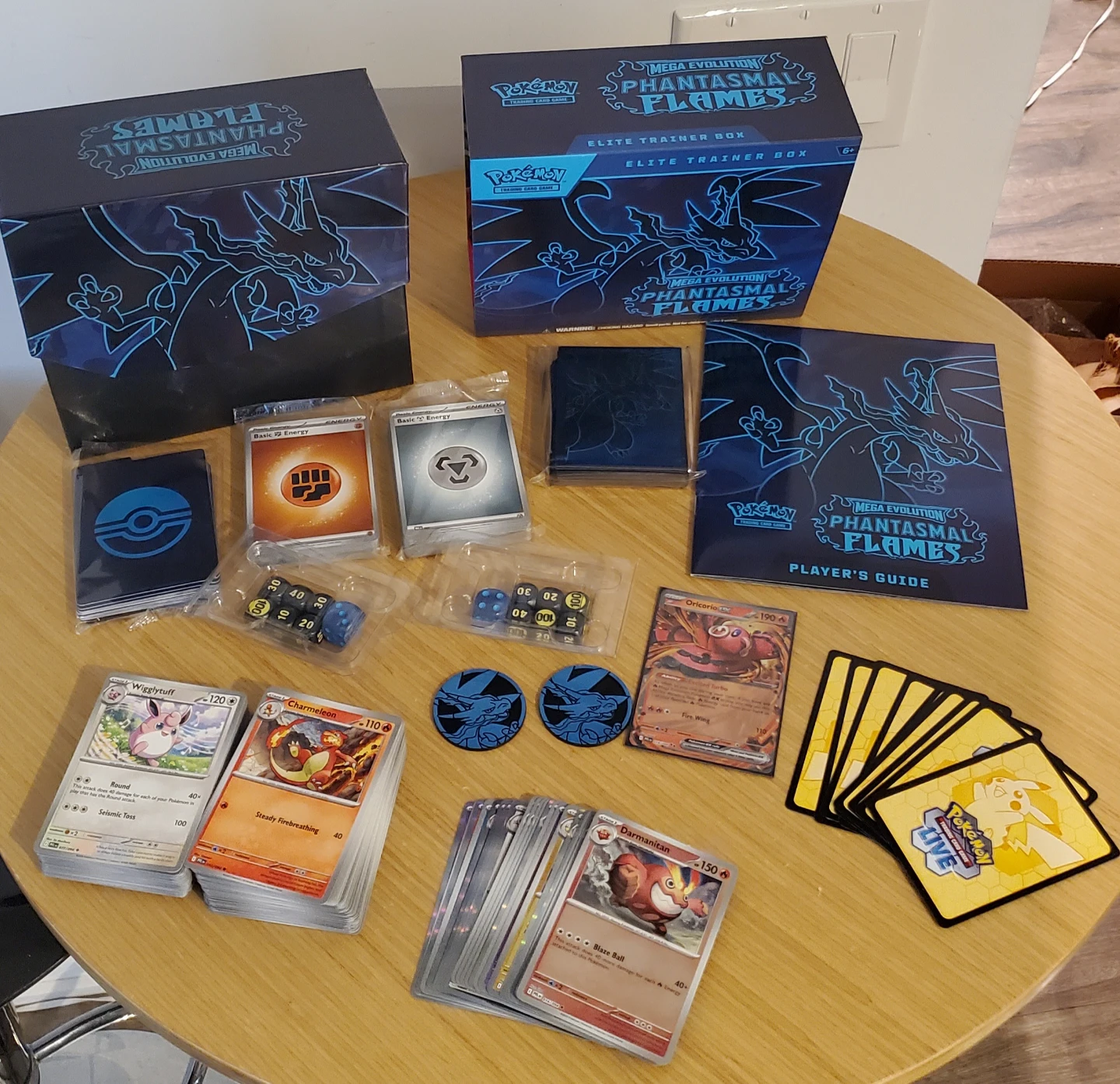 Phantasmal Flames ETB contents & 170+ mint cards (Rares & holos)