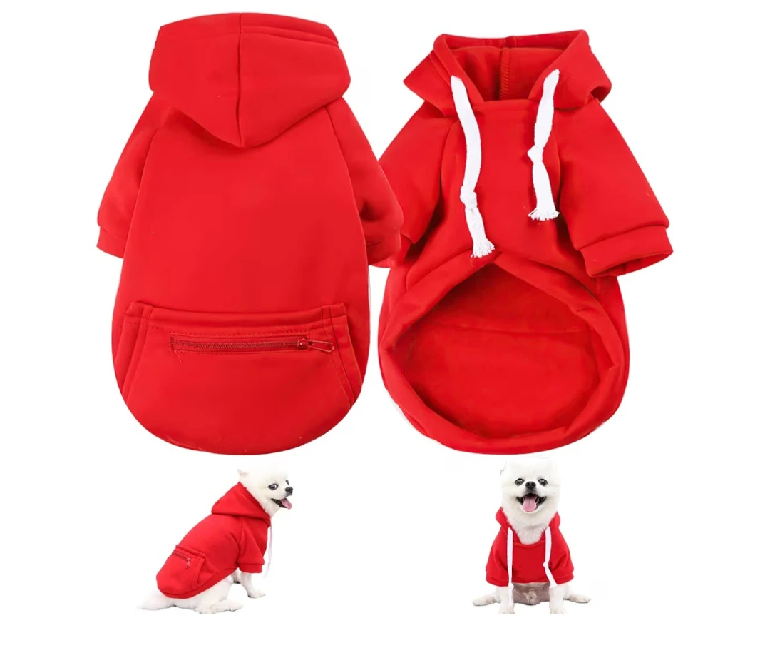 Red Dog Hoodie, Size Small