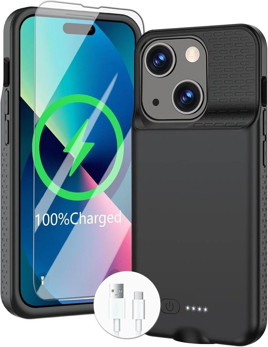 6.1 inch iPhone 15 / 15 Pro Battery Case - Black