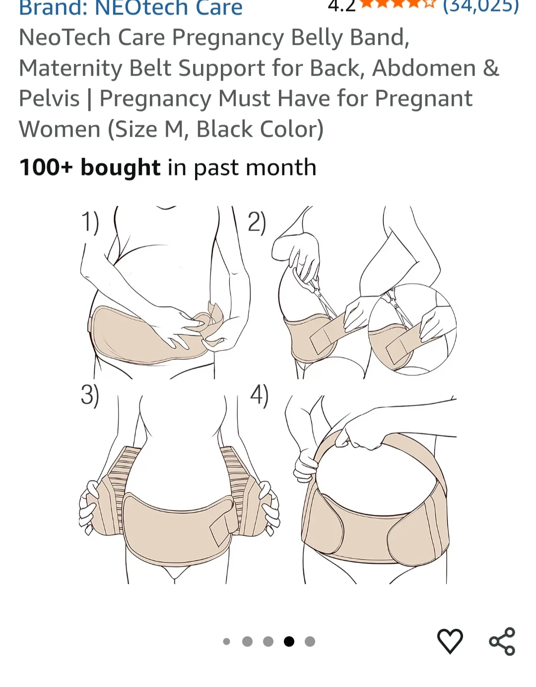 NeoTech Care Pregnancy Belly Band (Size M)🥕 - photo 4