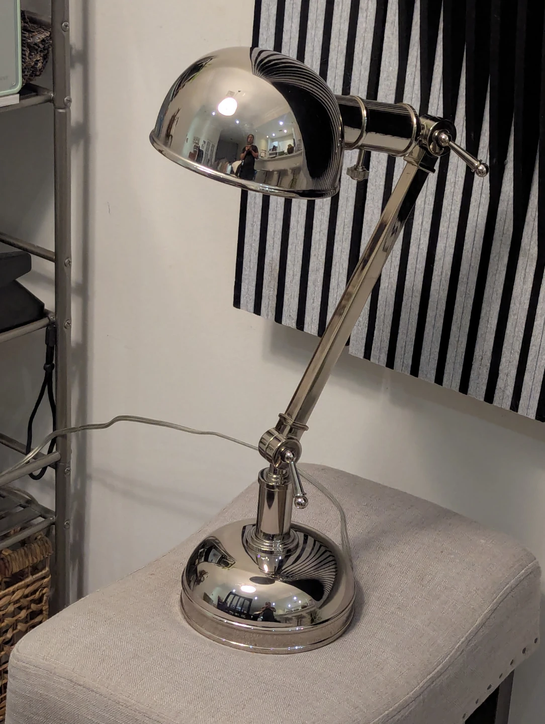 Ethan Allen Adjustable Desk Lamp – Polished Nickel (2010) - photo 2