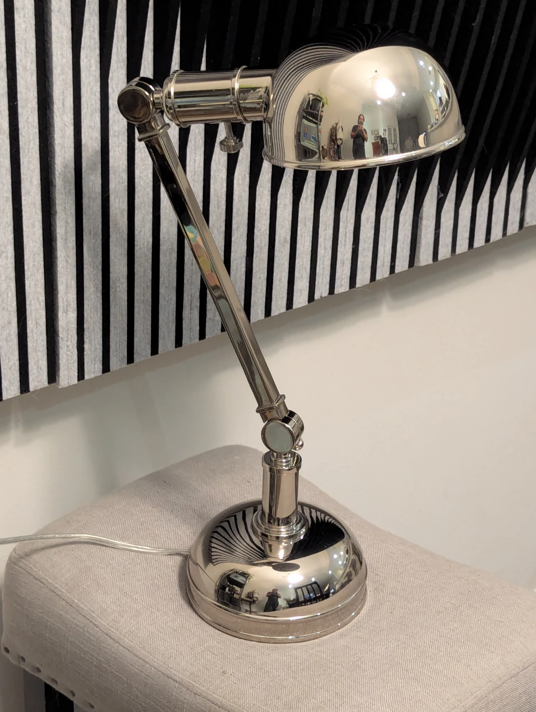 Ethan Allen Adjustable Desk Lamp – Polished Nickel (2010) - photo 3