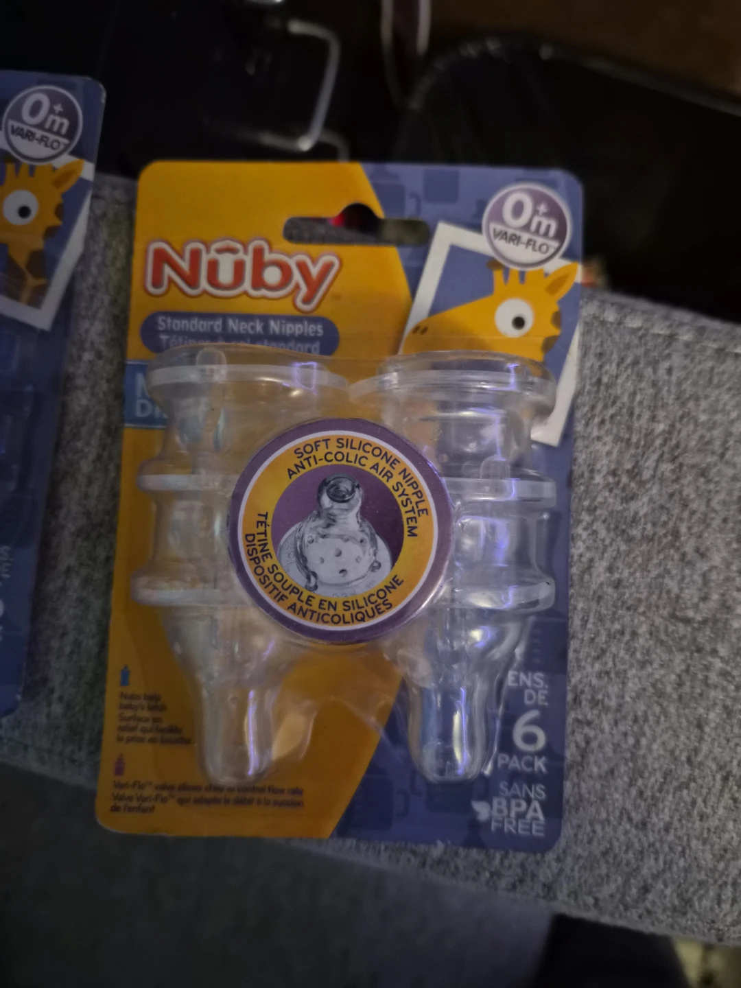 Nûby Standard Neck Nipples, 6-Pack, New