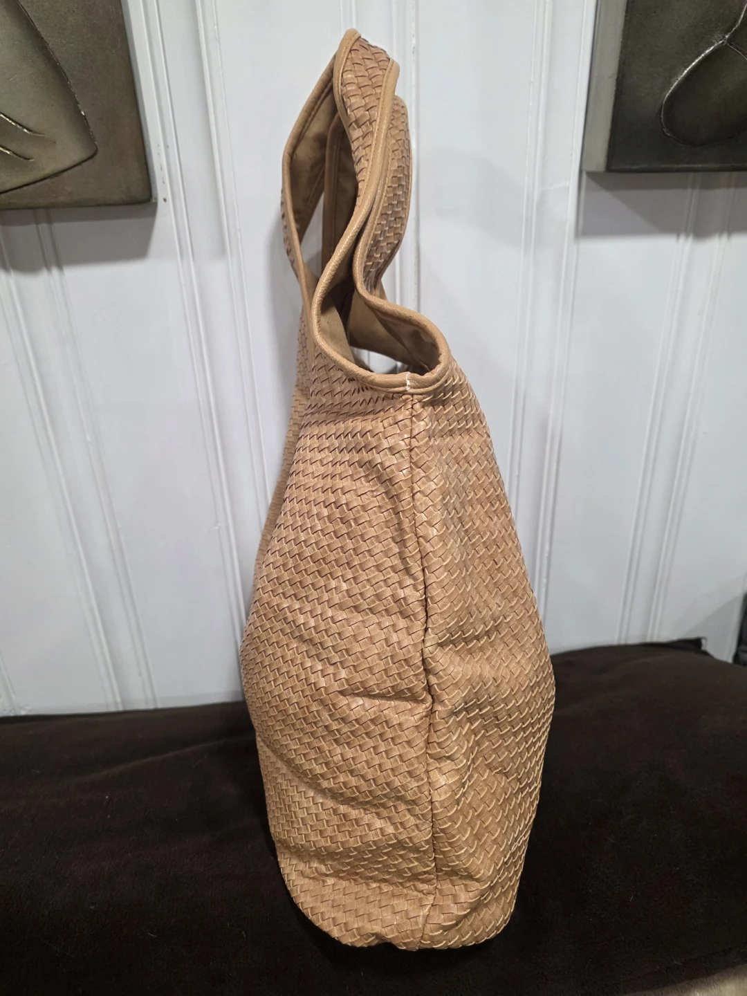 Woven Leather Tote Bag - photo 2