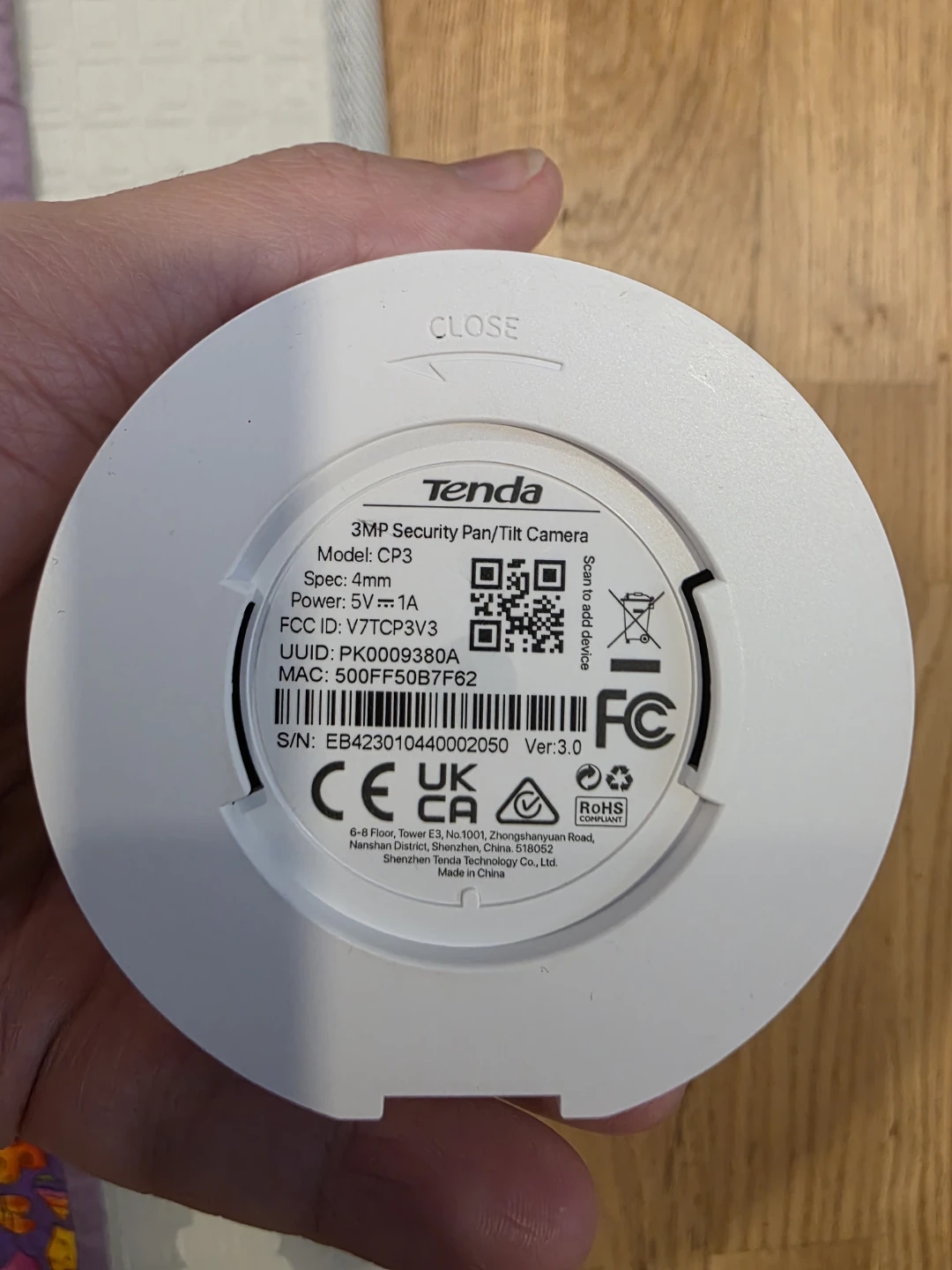 Tenda CP3 3MP Security Pan/Tilt Camera 🥕 - photo 2