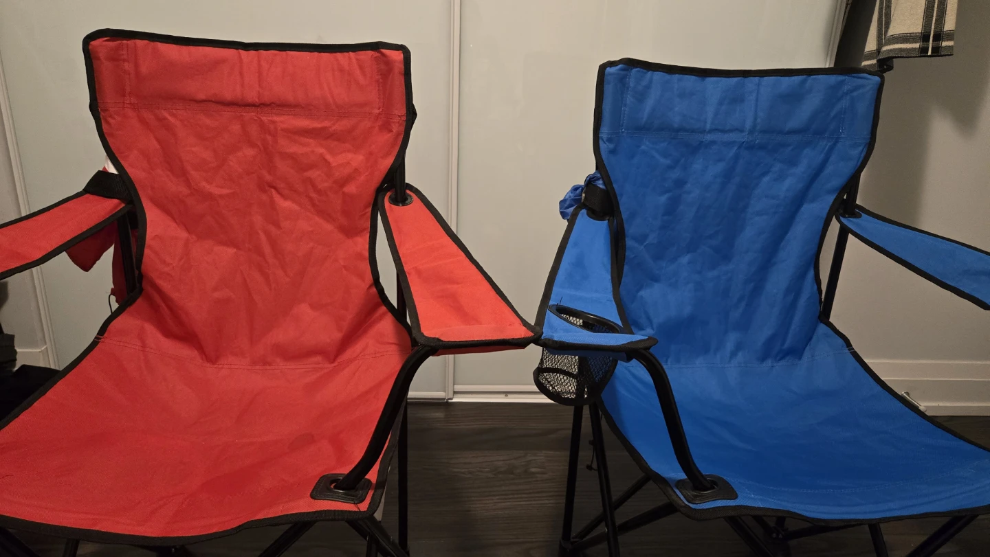 Folding Camping Chairs - Red & Blue - photo 3