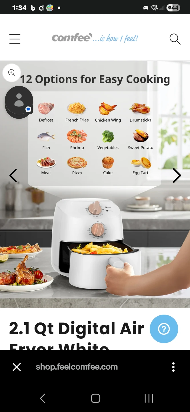 Air Fryer - White_Comfee 2.1 Qt Digital - photo 2