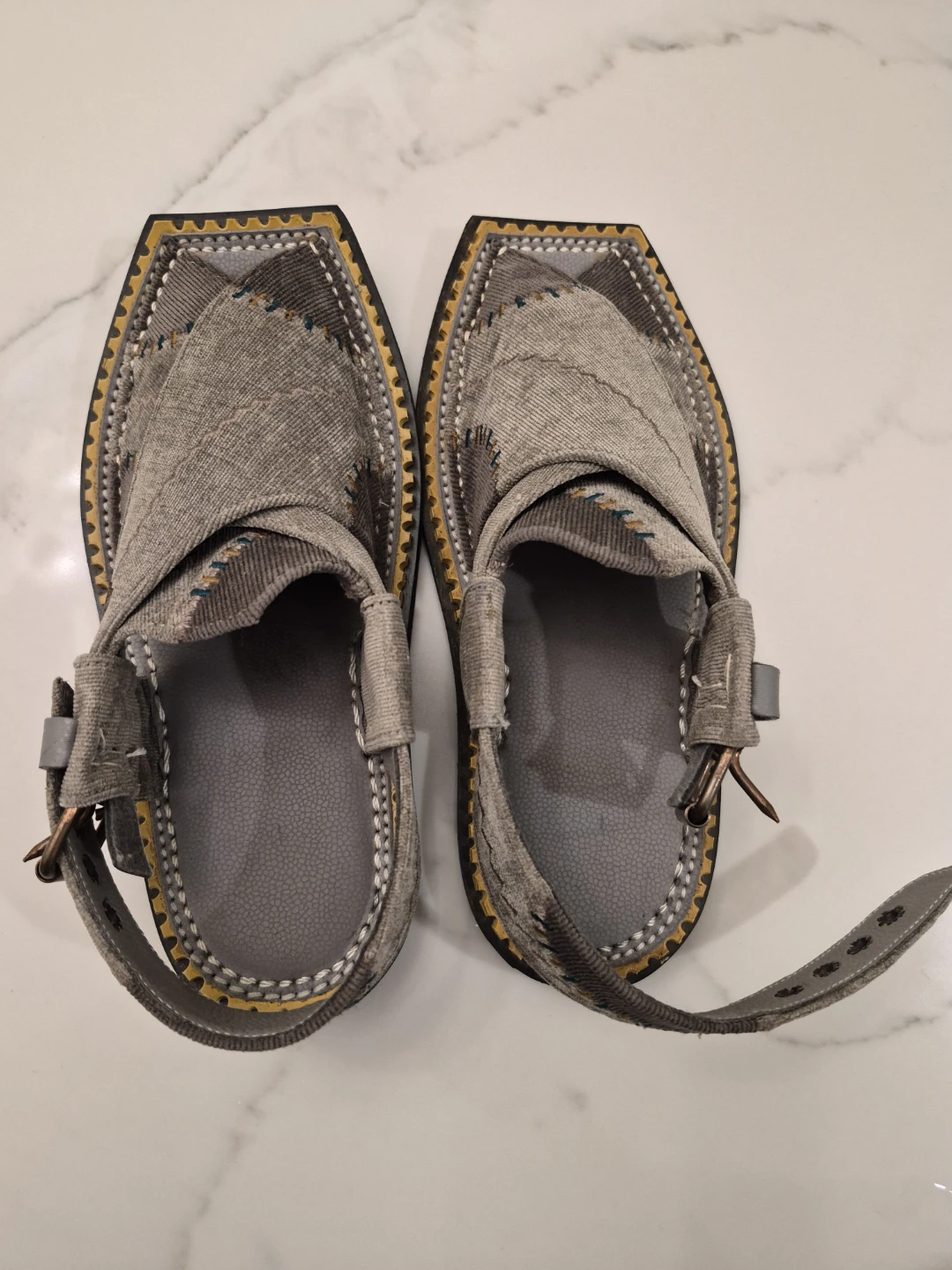 Kid's Grey Peshawari Chappal Sandals