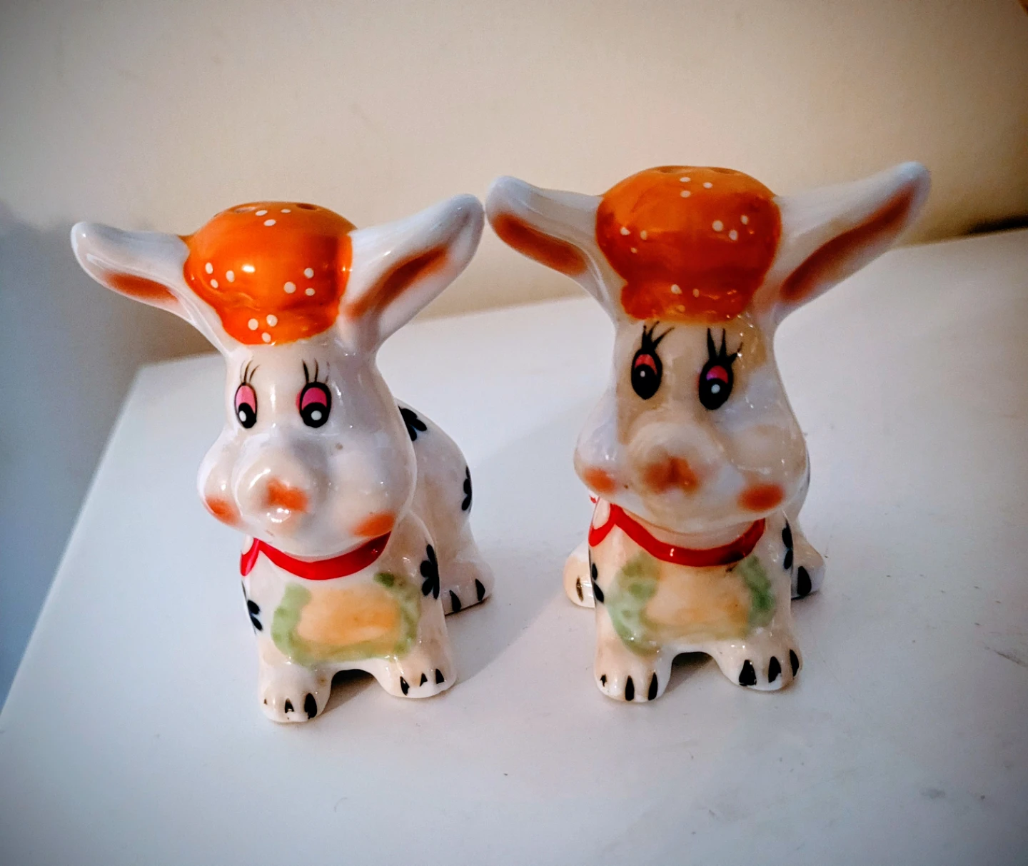 Vintage Cow Salt & Pepper Shakers