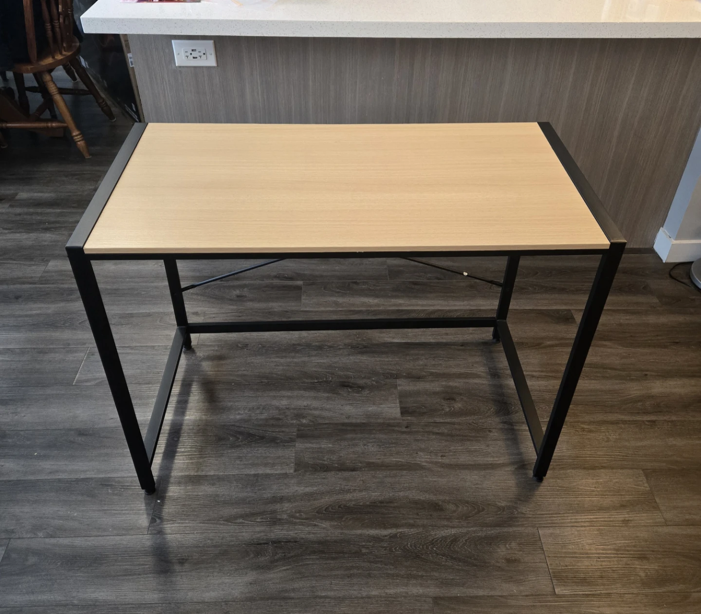 Desk - Wood Table Top, Black Frame