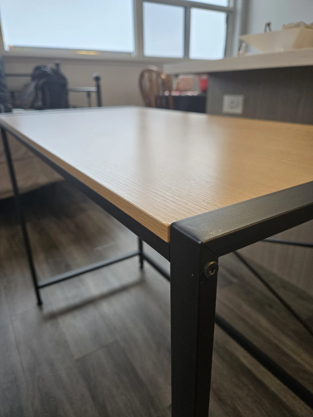 Desk - Wood Table Top, Black Frame - photo 4