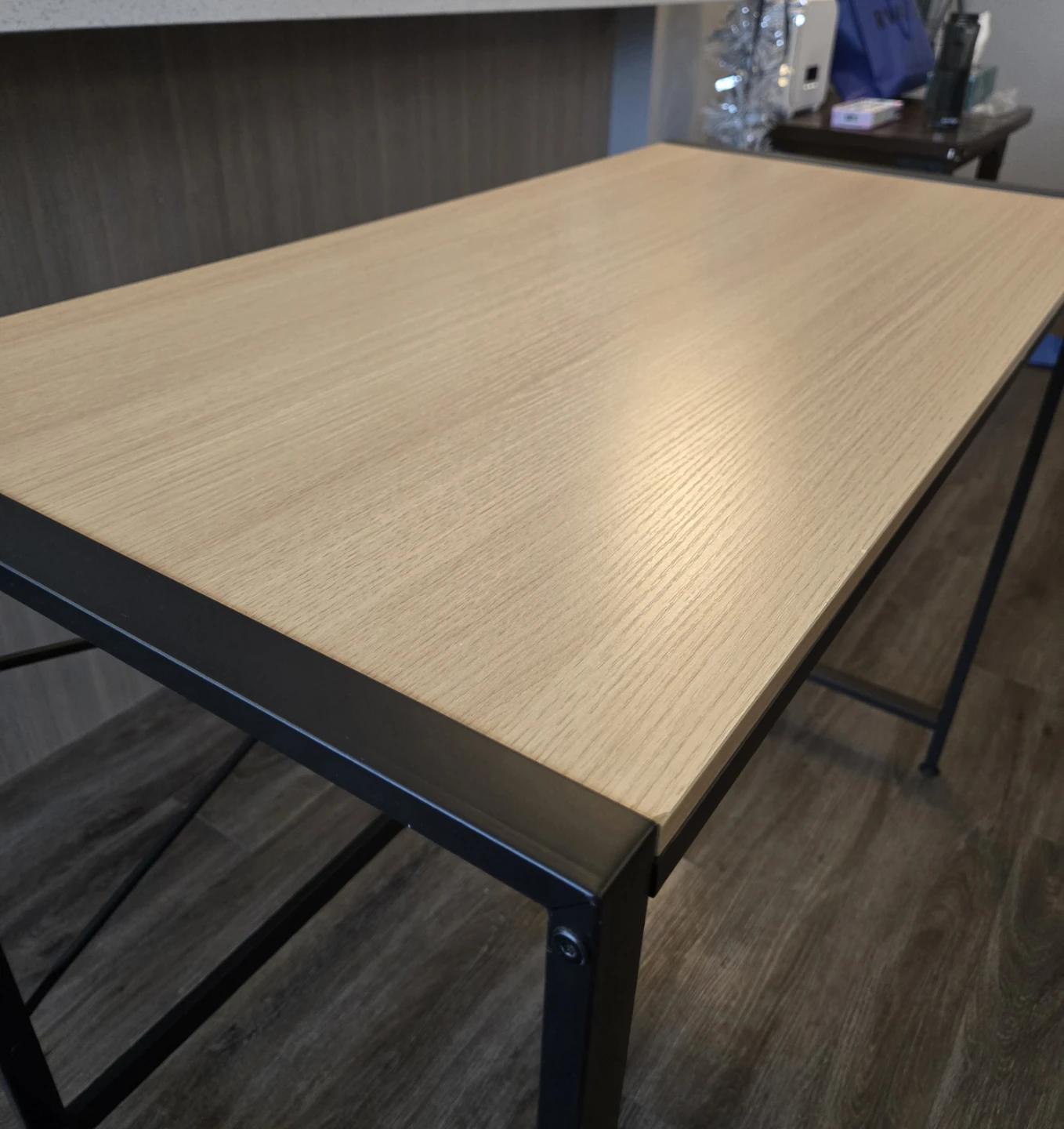 Desk - Wood Table Top, Black Frame - photo 5