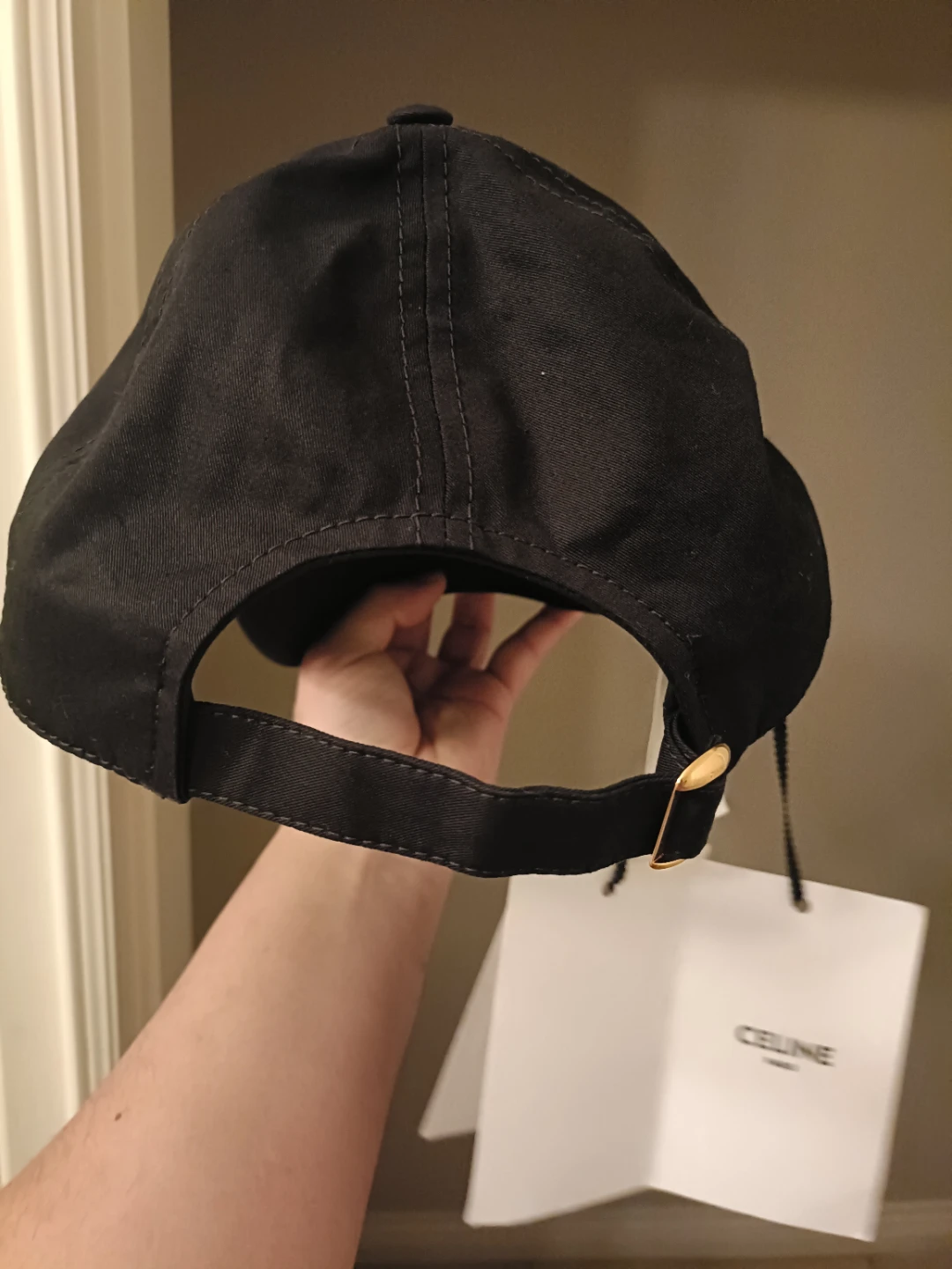 Celine Black Baseball Cap - Size M - photo 3