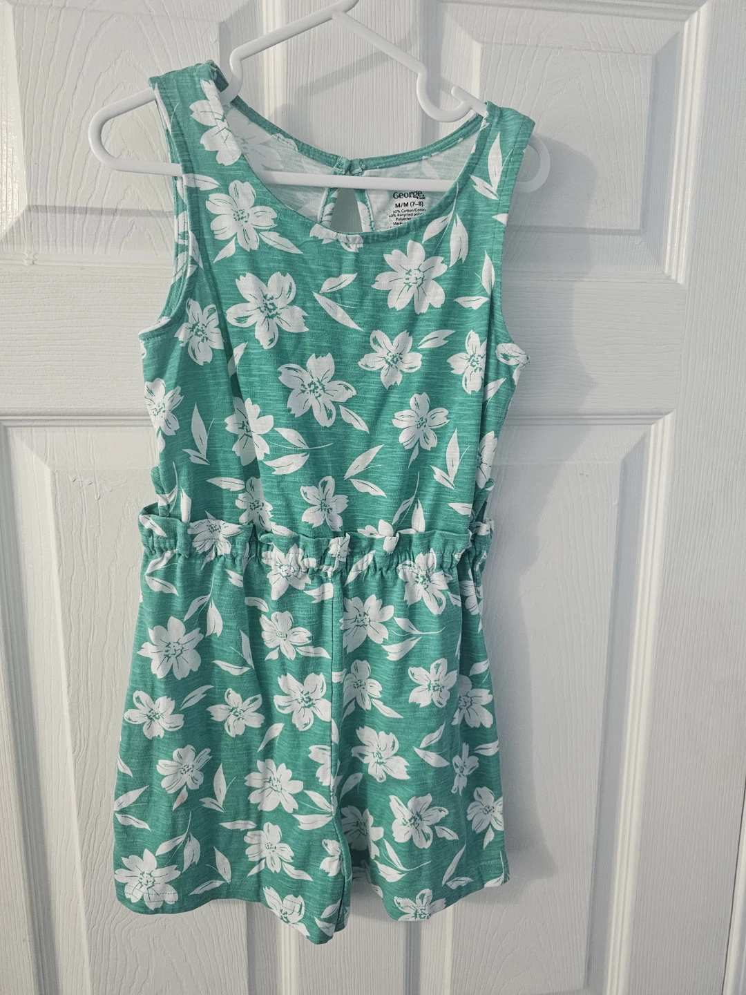 George floral romper M/M (7-8)