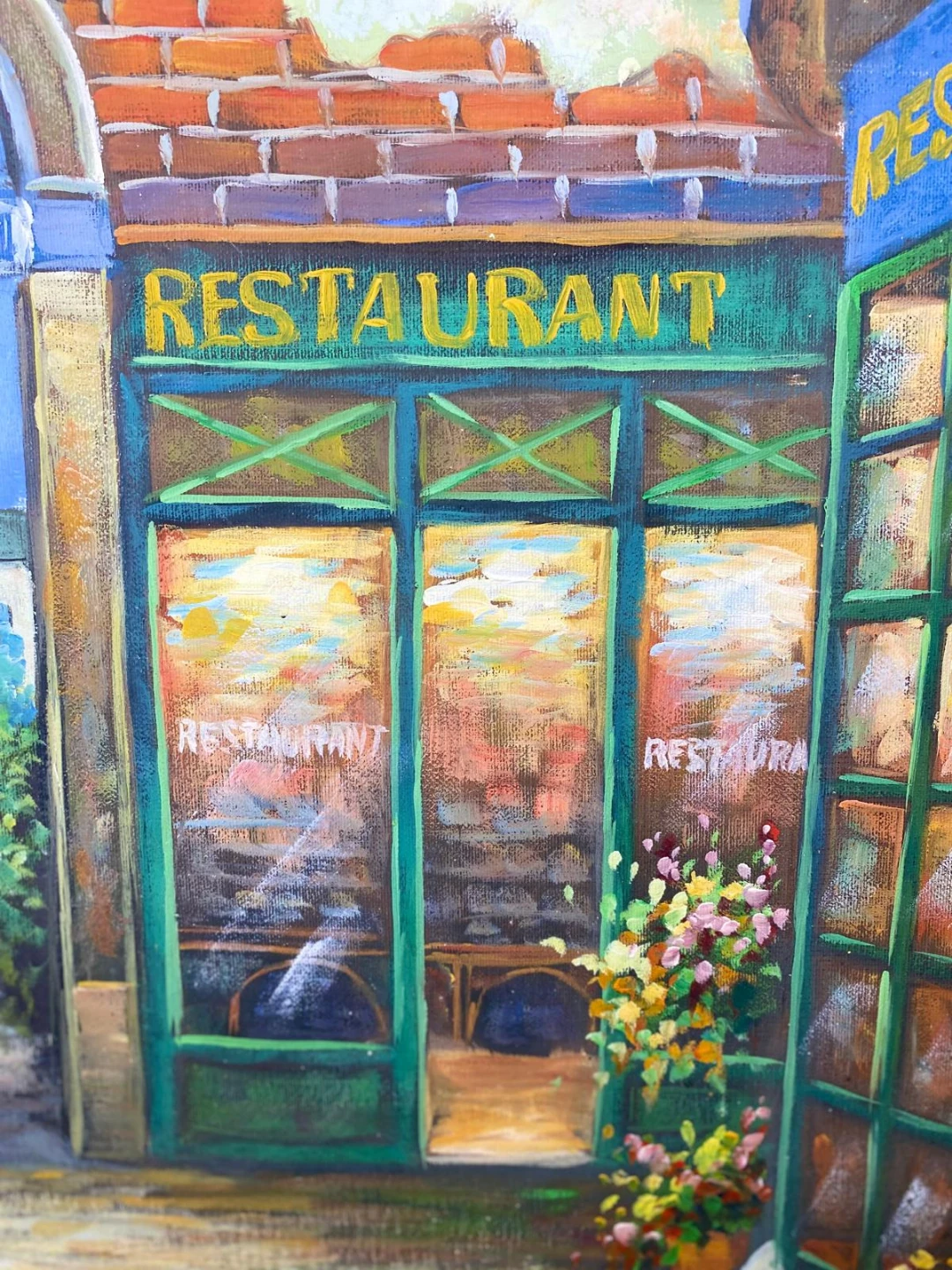 W. James Framed Restaurant Scene Painting - photo 2