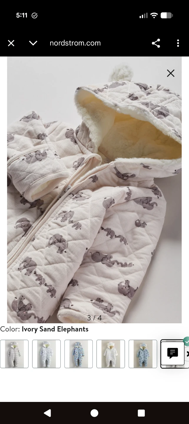 New Nordstrom Quilted Faux Fur Lined Hooded Bunting Jacket - photo 2