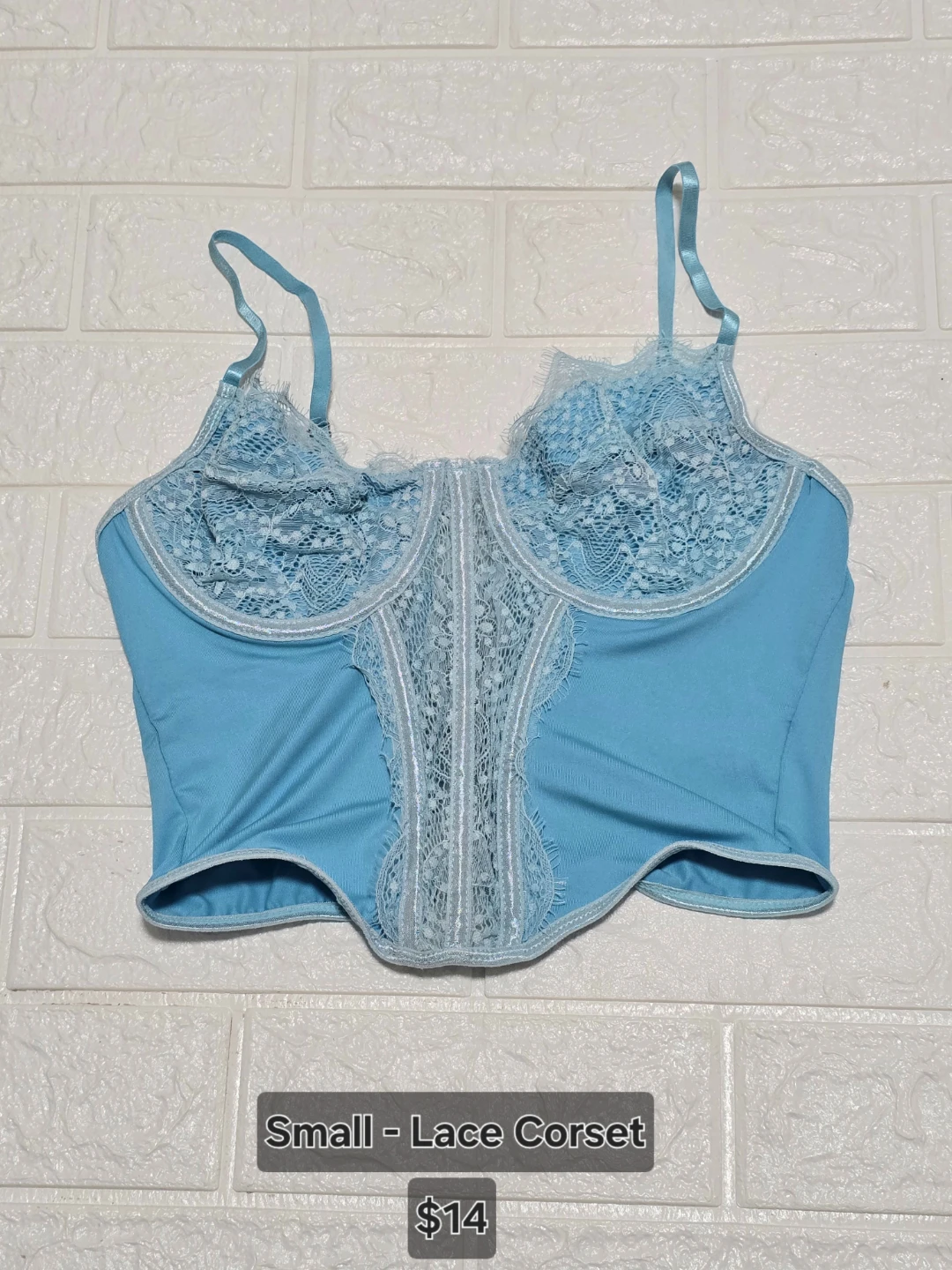 Small Blue Lace Corset