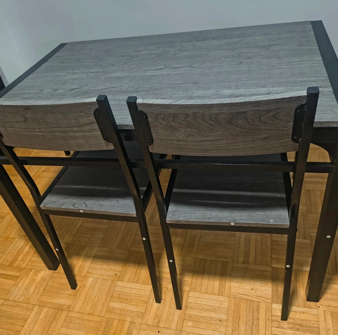 Dining Table Set with 2 Chairs and Bench