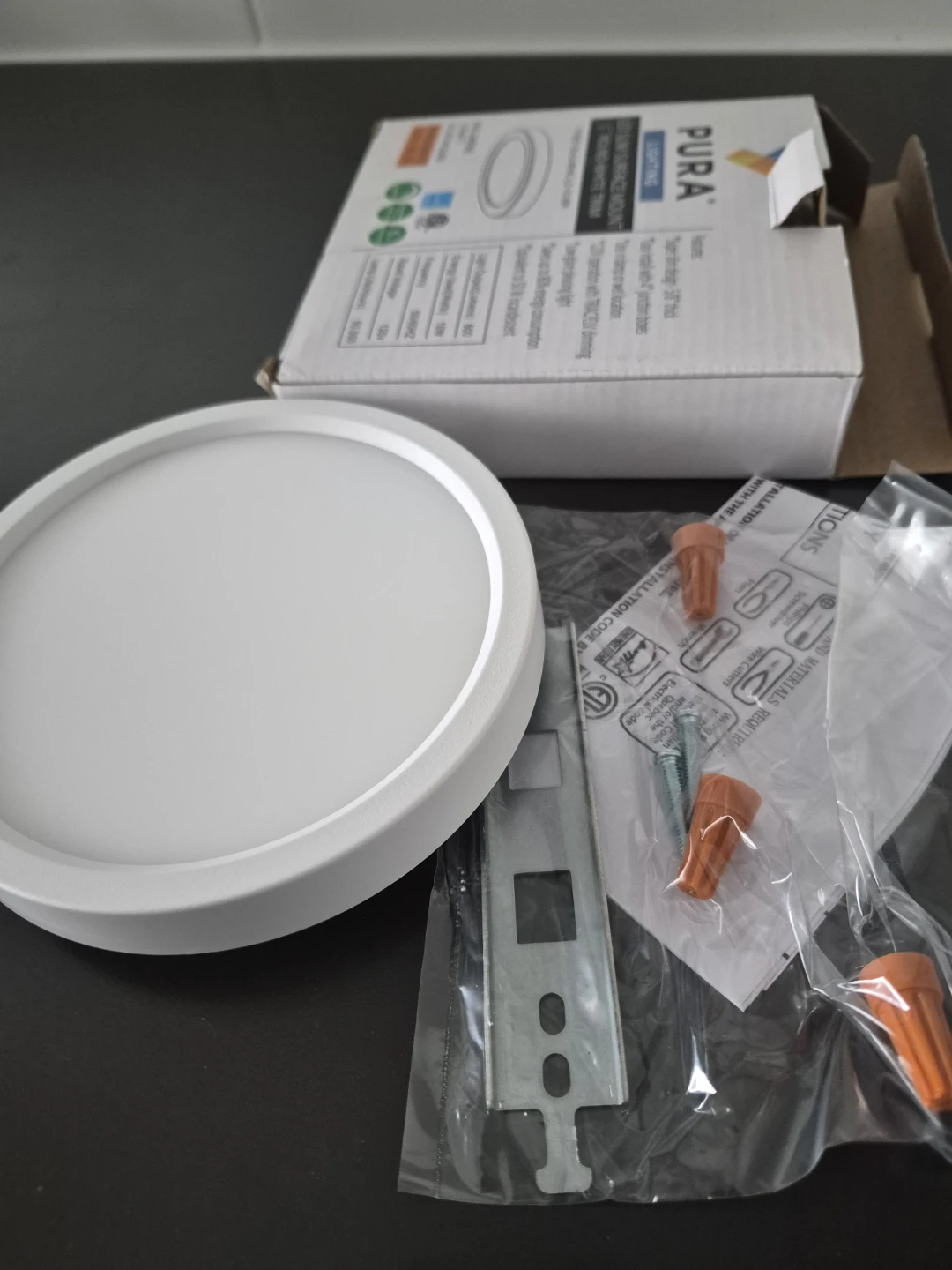 PURA Lighting LED Slim Surface Mount 5" Round Light - White Trim - photo 3
