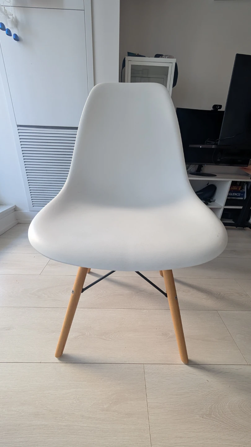 White Eames-style Dining Chair