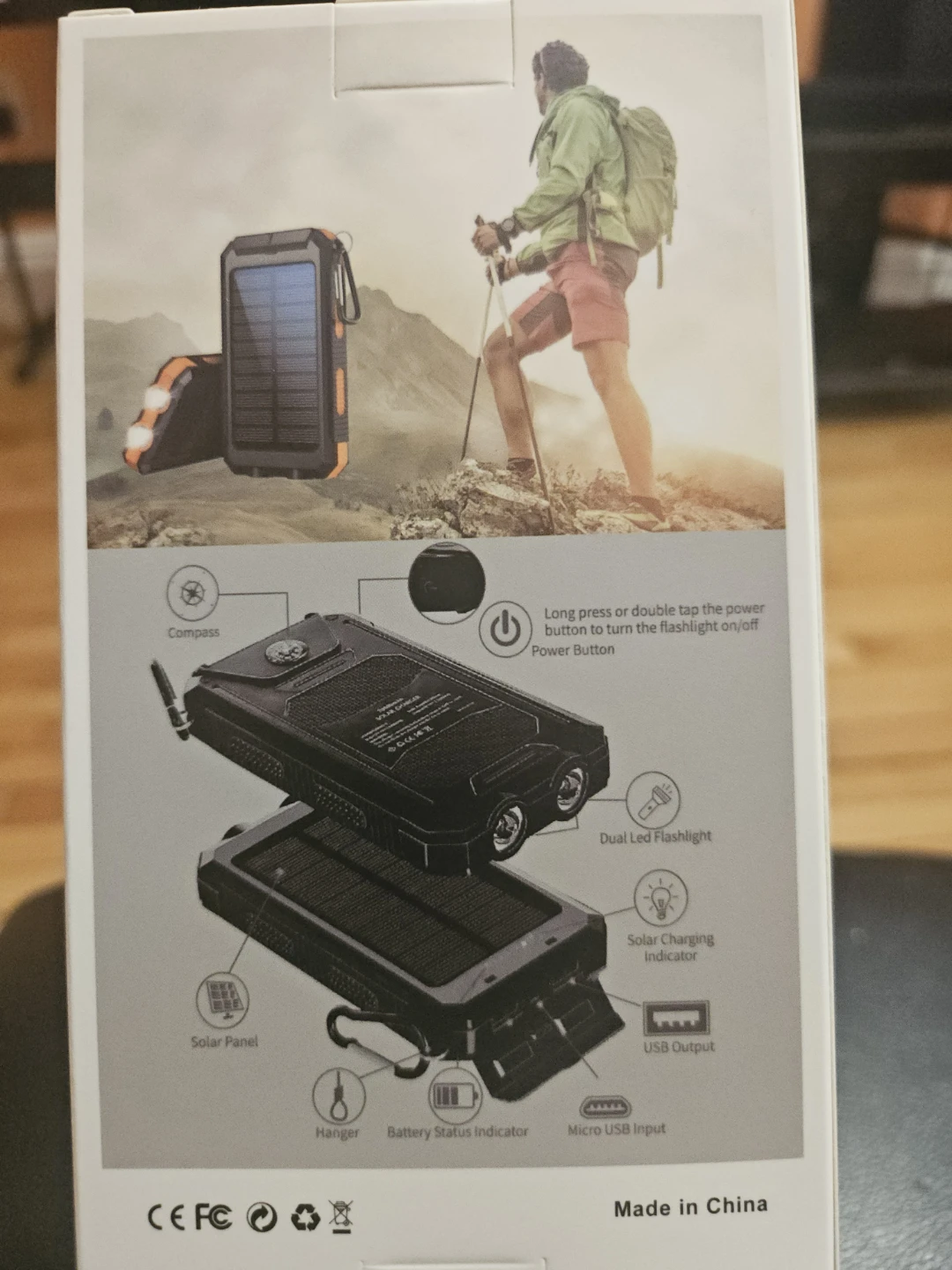 Solar Charger Power Bank - New in Box! - photo 2
