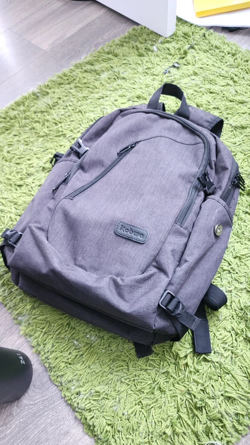 Kobwa Grey Backpack - Anti theft, USB charging and more 🥕