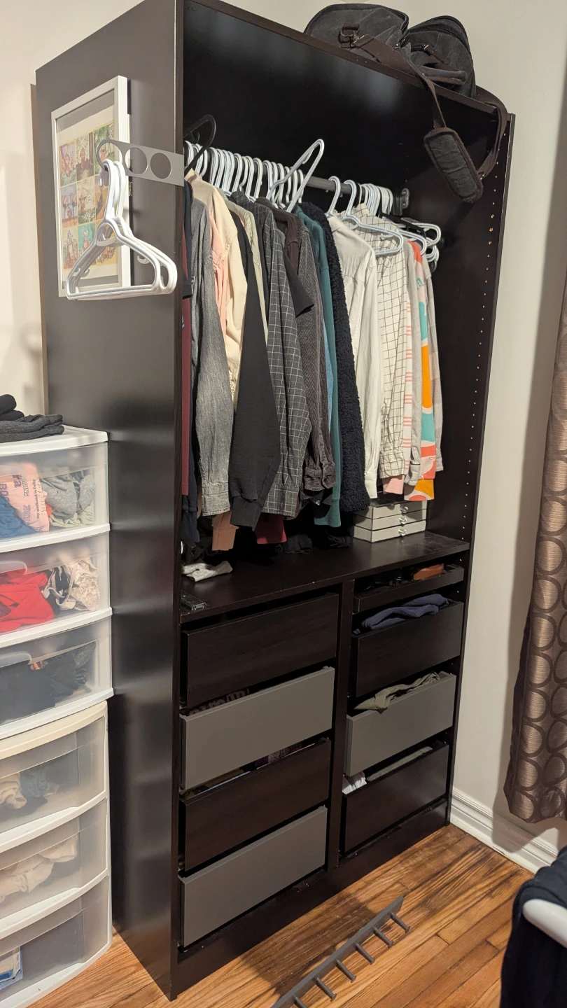 Ikea PAX wardrobe with drawers and accessories