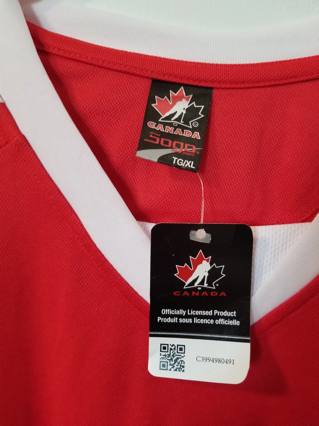 Canada Soga Sports Hockey Jersey - Size TG/XL - photo 3