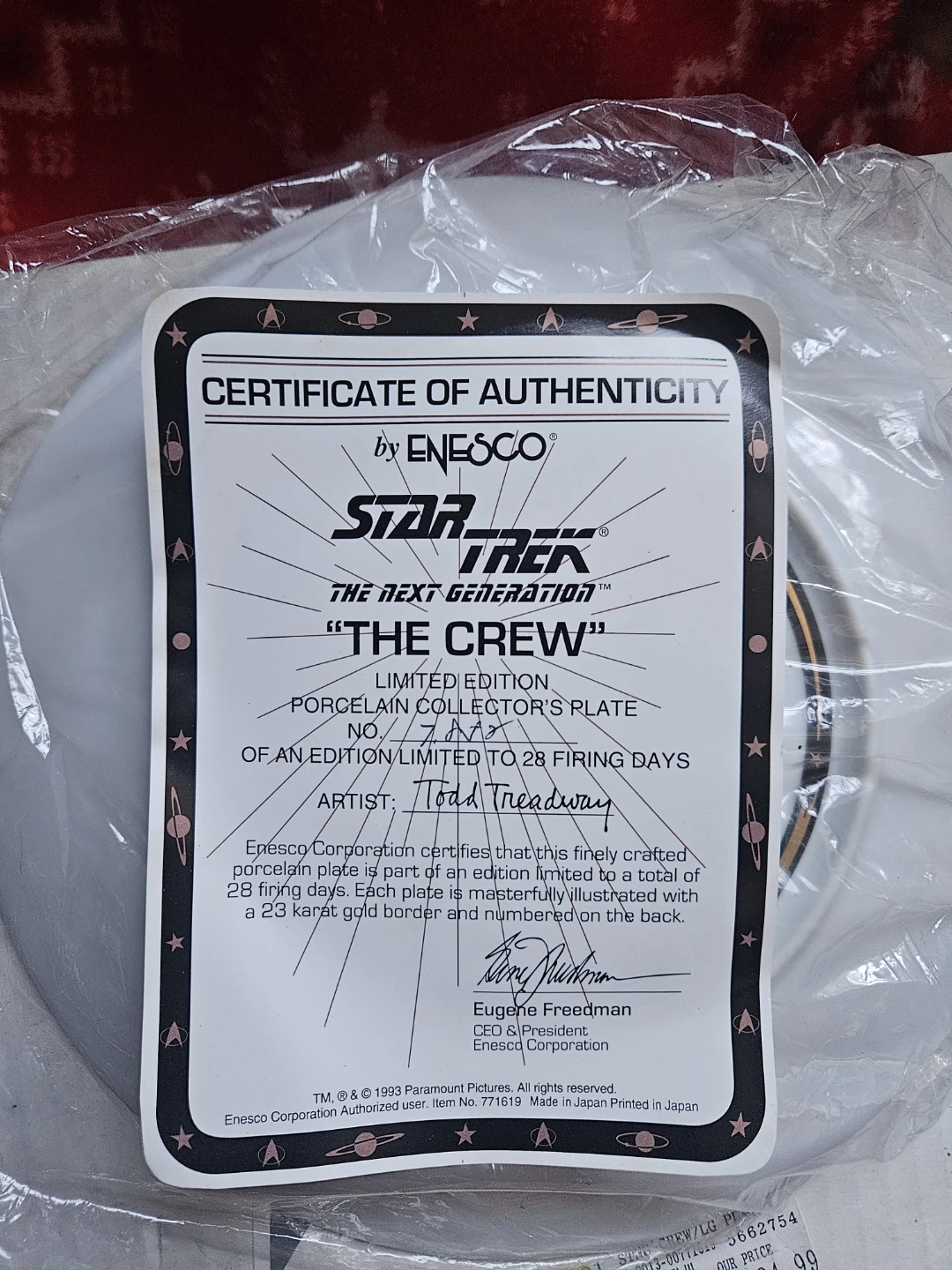 Star Trek TNG Collector Plate by Enesco - photo 3