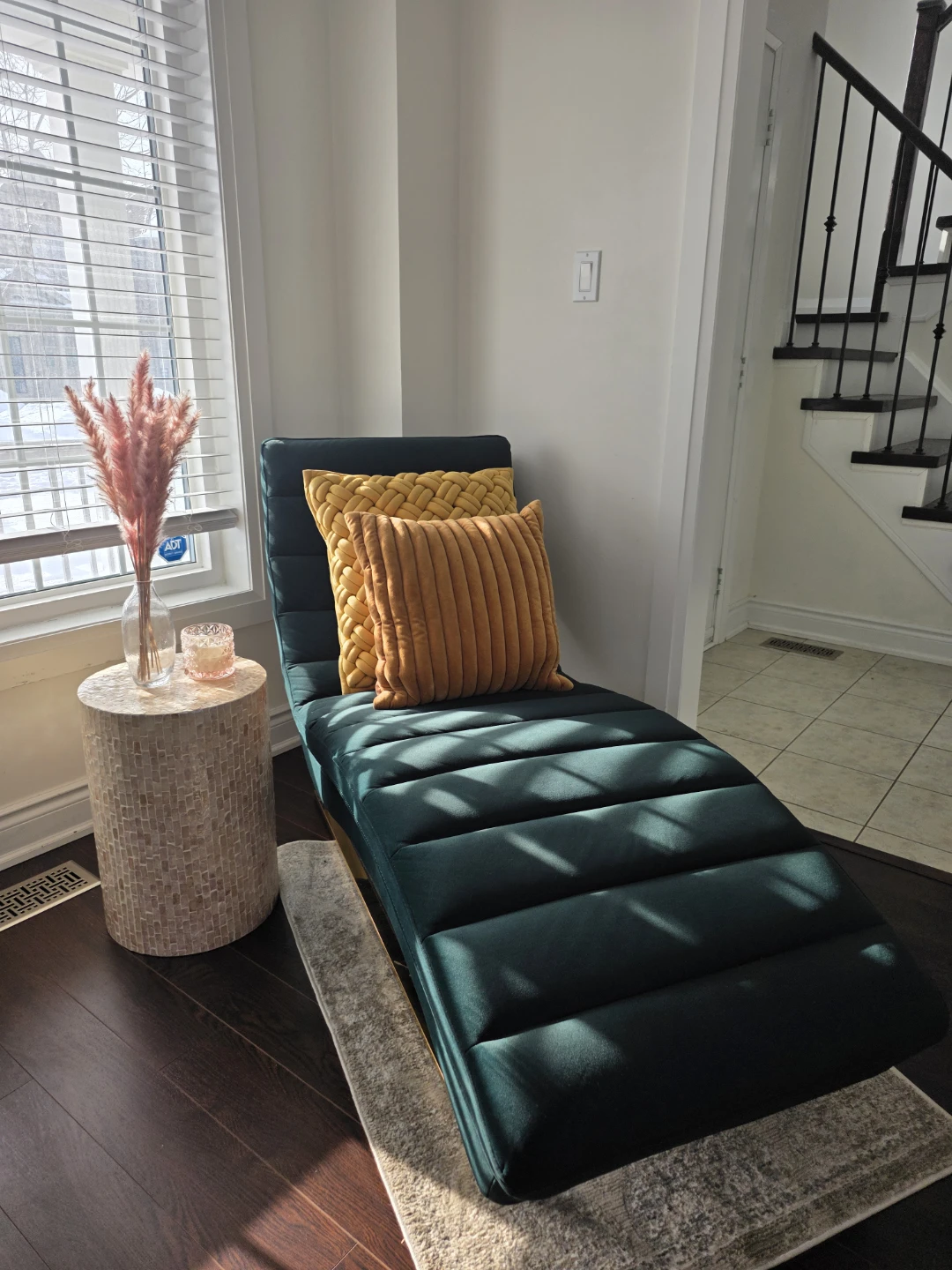 Structube Green Velvet Lounge Chair