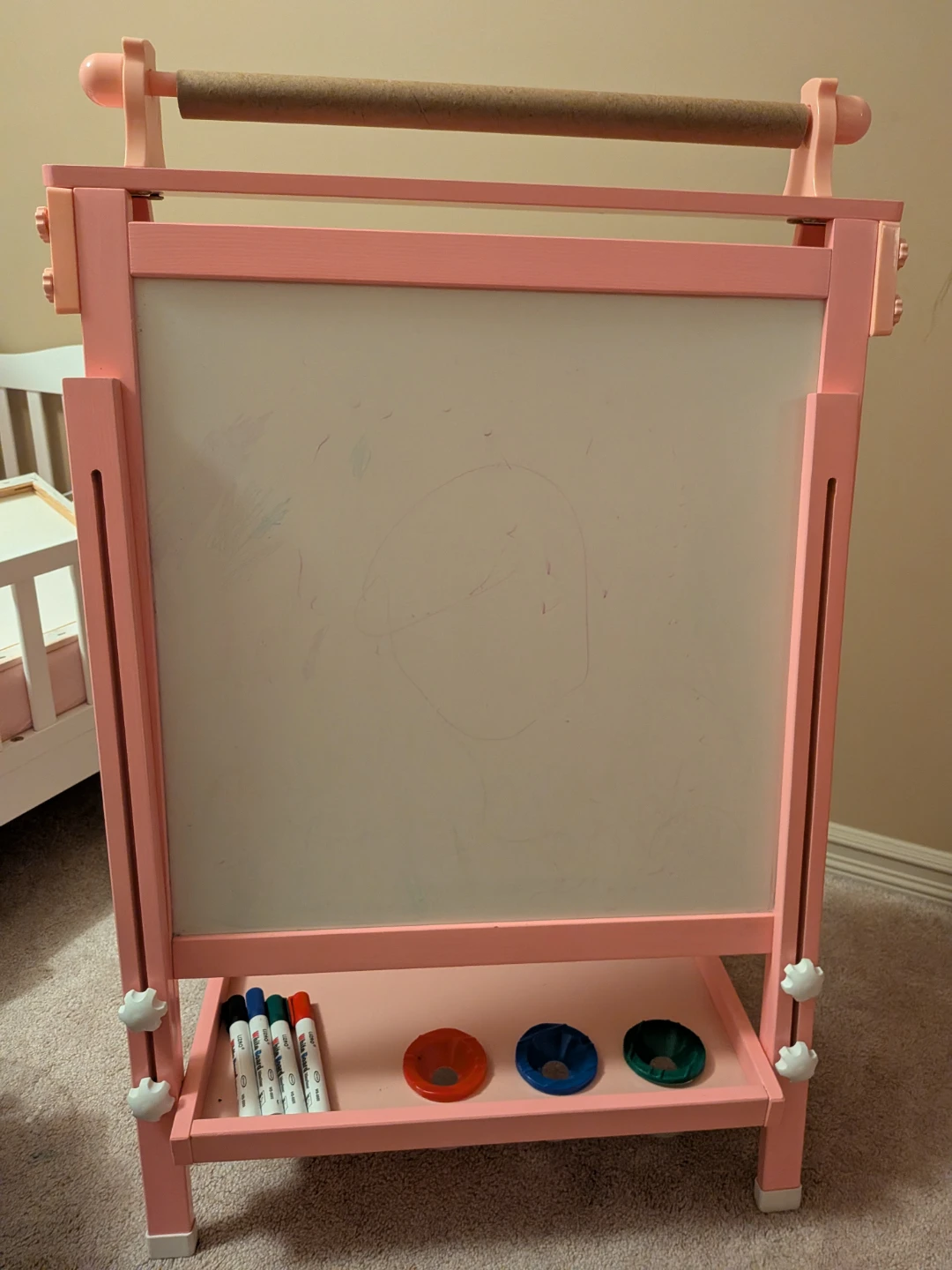 Kids Wooden Art Easel Double-Sided Whiteboard and Chalkboard - photo 2