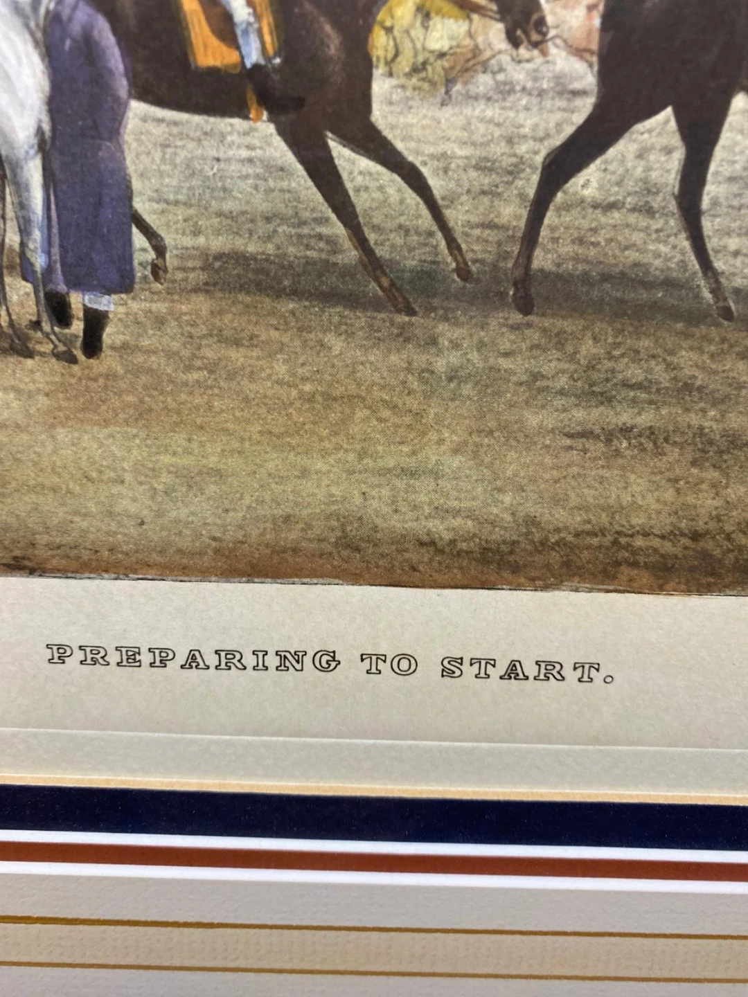 Framed Ascot Heath 'Preparing to Start' Print - photo 5