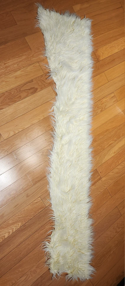 White Faux Fur Rug Runner