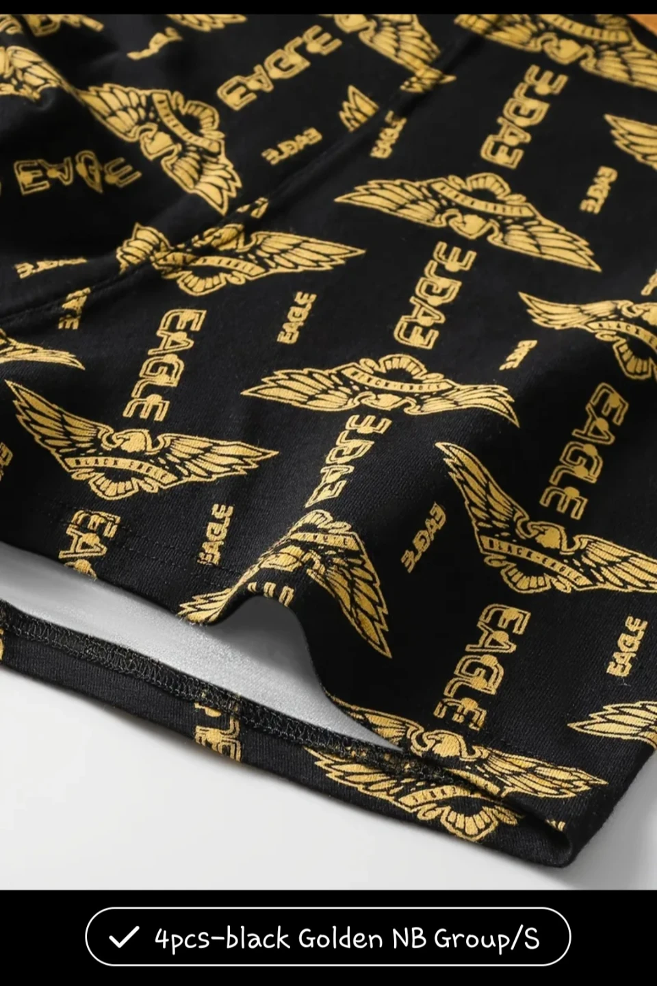 4pcs Black Golden NB Group Men's Boxers - Size S✨️🩲 - photo 3