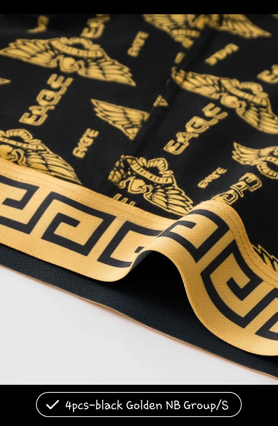 4pcs Black Golden NB Group Men's Boxers - Size S✨️🩲 - photo 4