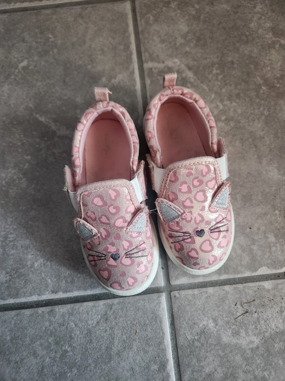 Toddler Pink Cat Slip-On Shoes - Size 8 - photo 3