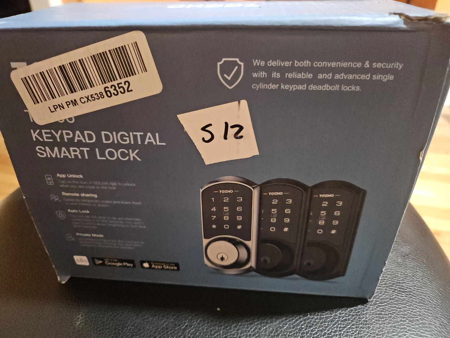 TECHO TE006 Keypad Digital Smart Lock