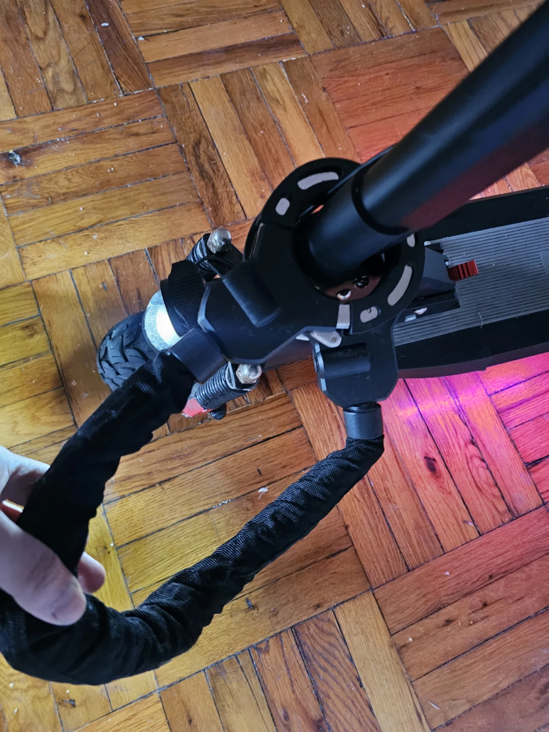 Scooter electric with suspension and seat + chain - photo 4