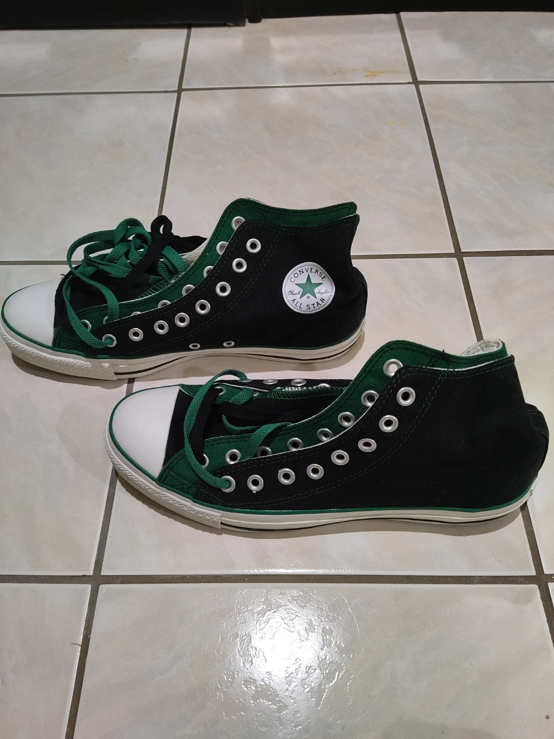Converse All Star High Top Sneakers - Black/Green - photo 2