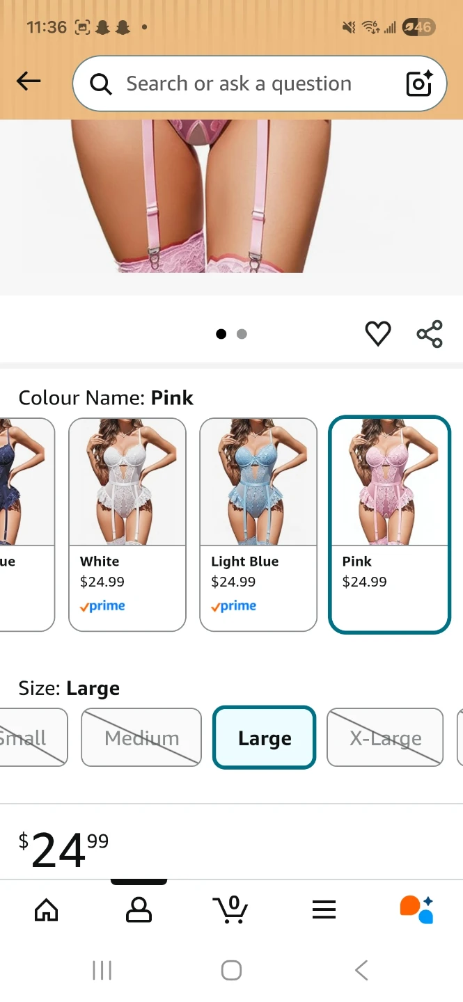 Avidlove Pink Lace Lingerie - Size Large - photo 2