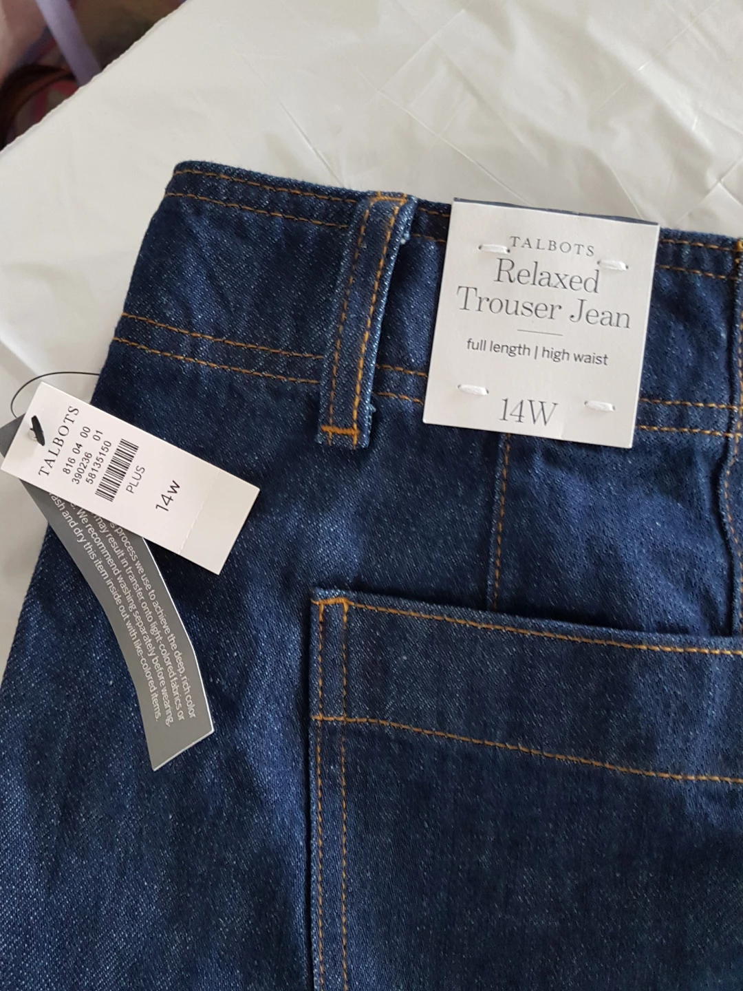 Talbots Relaxed Trouser Jean Size 14W &16W