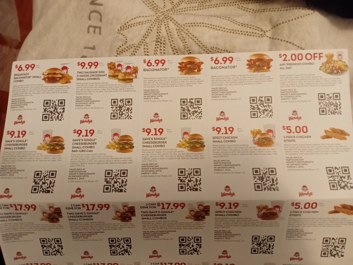 Subway & Wendy's Coupons 2 for $10 - photo 4