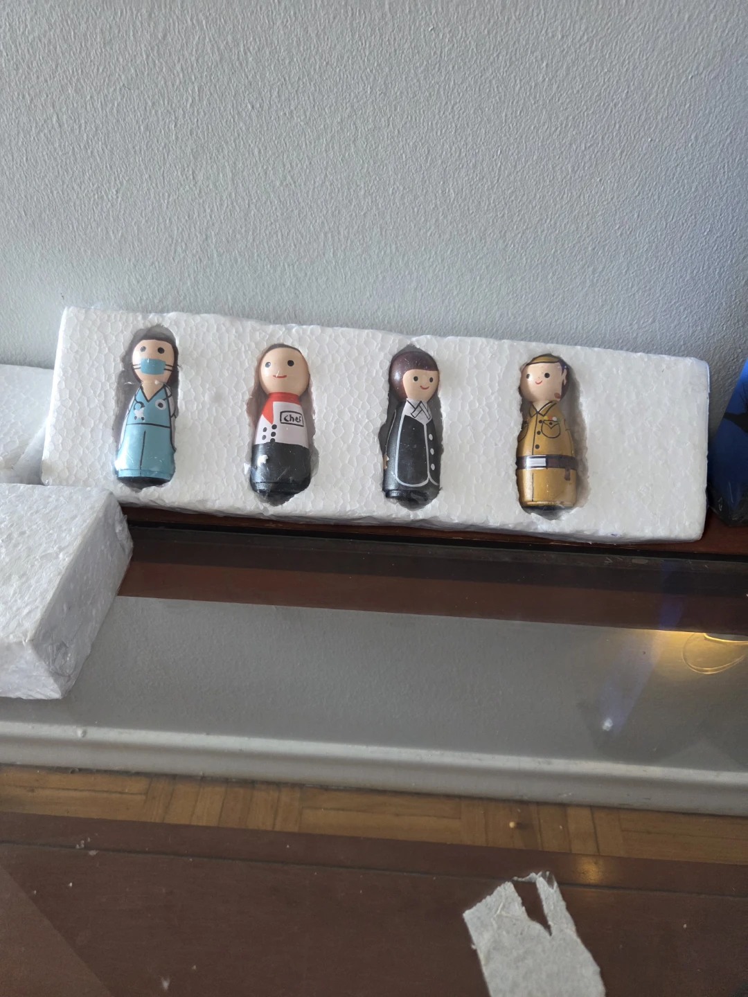 Set of 4 wooden peg dolls - photo 2