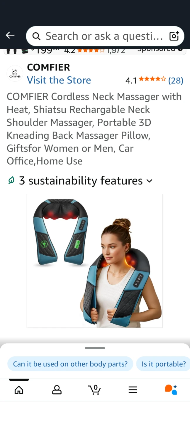Comfier Cordless Neck Massager with Heat - photo 3